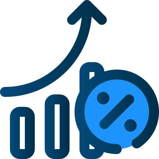grafico in alto Generic Blue icona