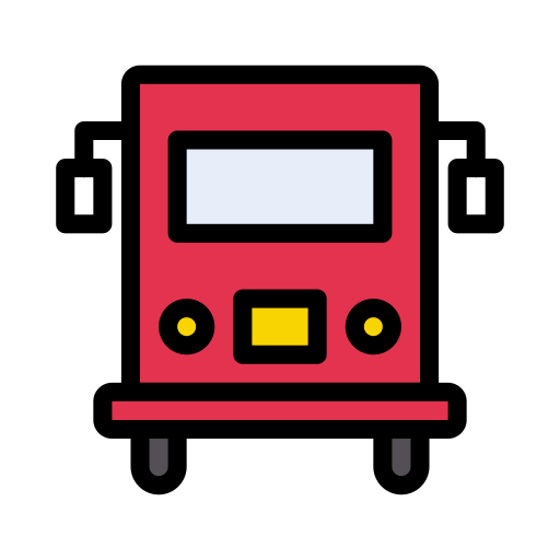 bus Vector Stall Lineal Color icon