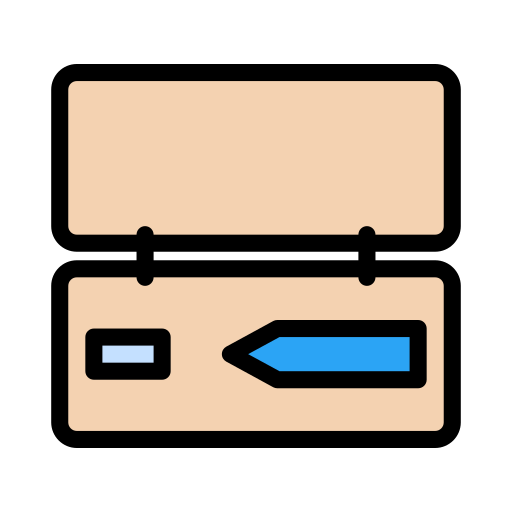 caja de lápices Vector Stall Lineal Color icono