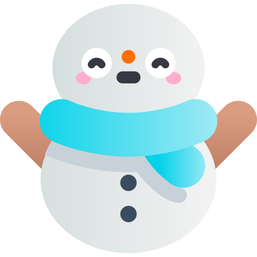 Snowman Kawaii Star Gradient icon