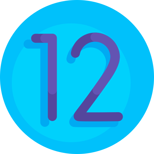 12 Detailed Flat Circular Flat icono