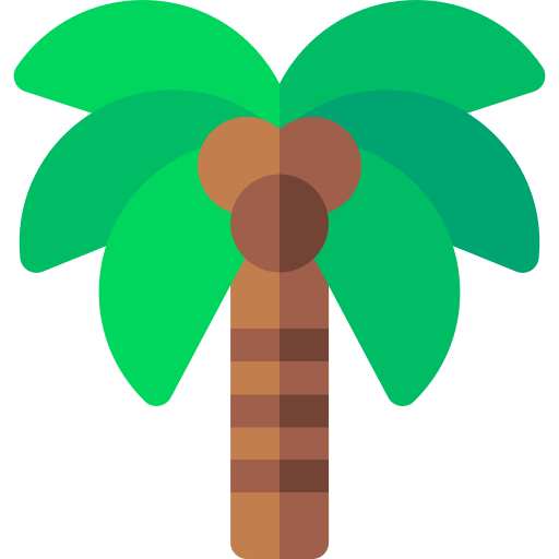코코넛 나무 Basic Rounded Flat icon