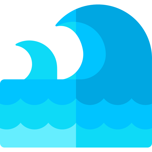 Wave Basic Rounded Flat icon