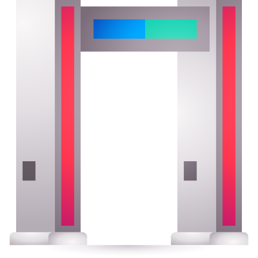 Security gate 3D Toy Gradient icon