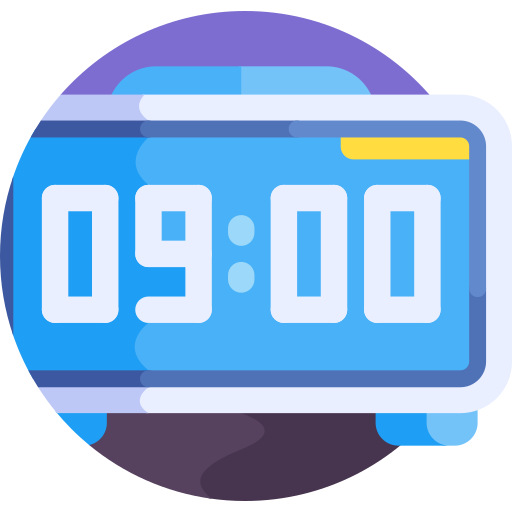 Digital alarm clock Detailed Flat Circular Flat icon