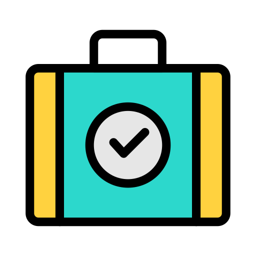Briefcase Vector Stall Lineal Color icon