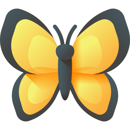 farfalla 3D Color icona