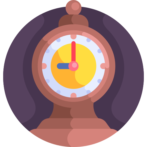 Tabletop clock Detailed Flat Circular Flat icon