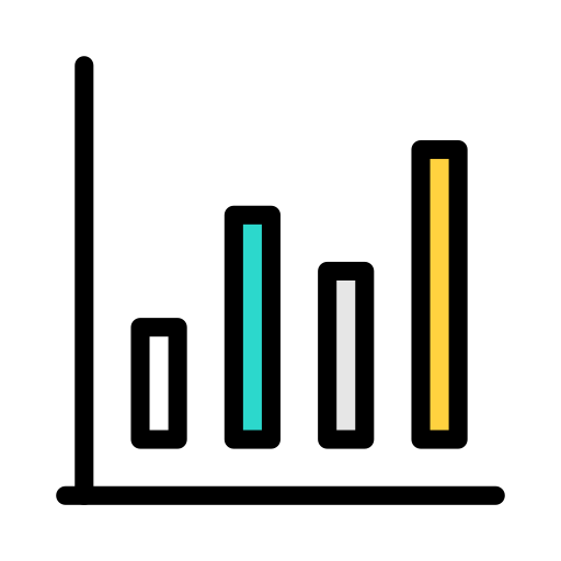 棒グラフ Vector Stall Lineal Color icon