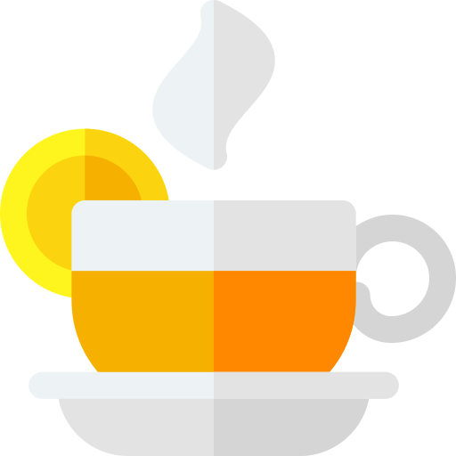 Чай с лимоном Basic Rounded Flat иконка