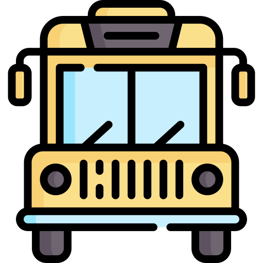 학교 버스 Special Lineal color icon