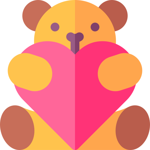 Teddy bear Basic Rounded Flat icon