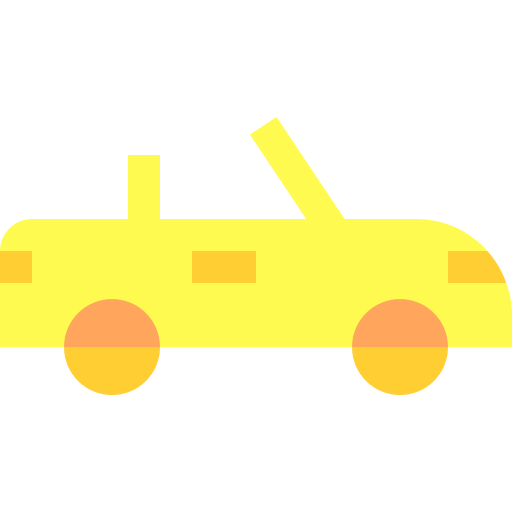 Convertible car Basic Sheer Flat icon