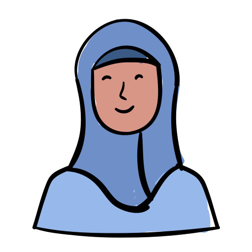 muzułmańska kobieta Generic Hand Drawn Color ikona