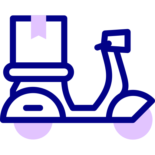スクーター Detailed Mixed Lineal color icon