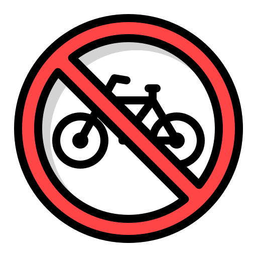 Нет велосипеда Generic Outline Color иконка