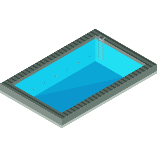 piscina Roundicons Premium Isometric icono