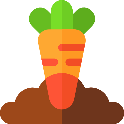 Морковь Basic Rounded Flat иконка