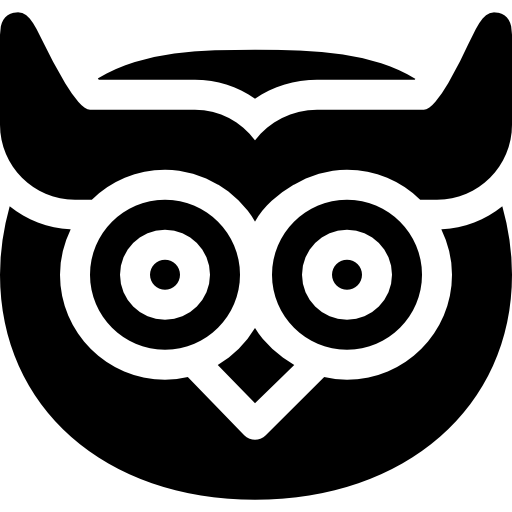 búho Basic Rounded Filled icono