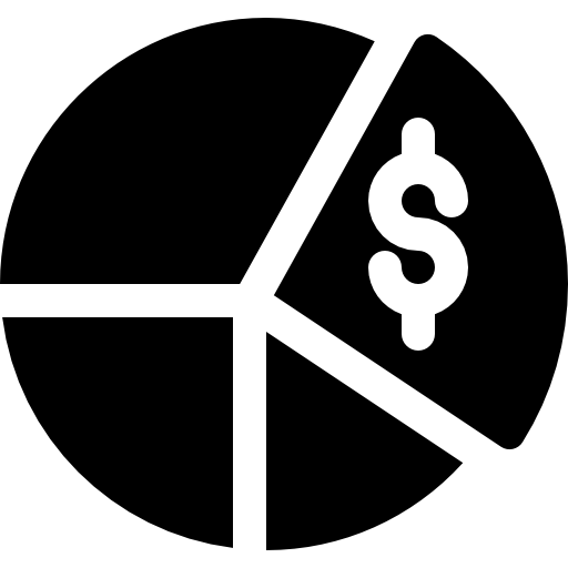 gráfico circular Basic Rounded Filled icono