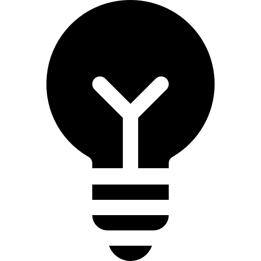 bulbo Basic Rounded Filled icono