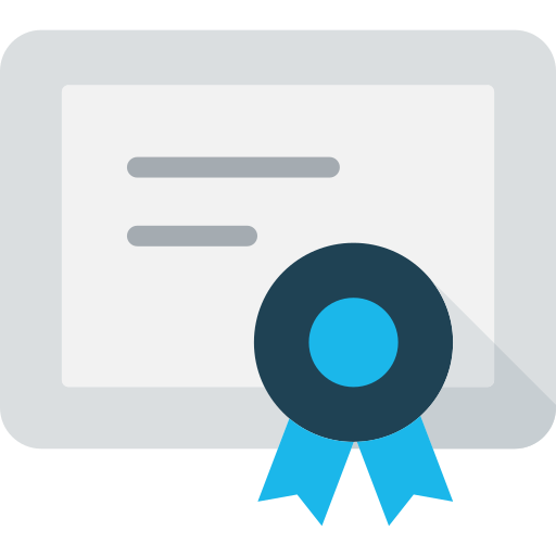 Certificate Tomas Knop Flat icon