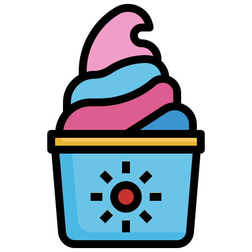 helado Surang Lineal Color icono