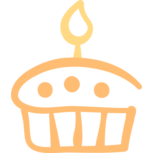cupcake Basic Hand Drawn Color icona