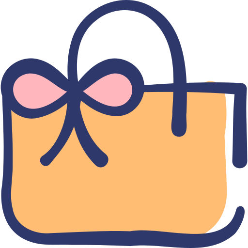 einkaufstasche Basic Hand Drawn Lineal Color icon