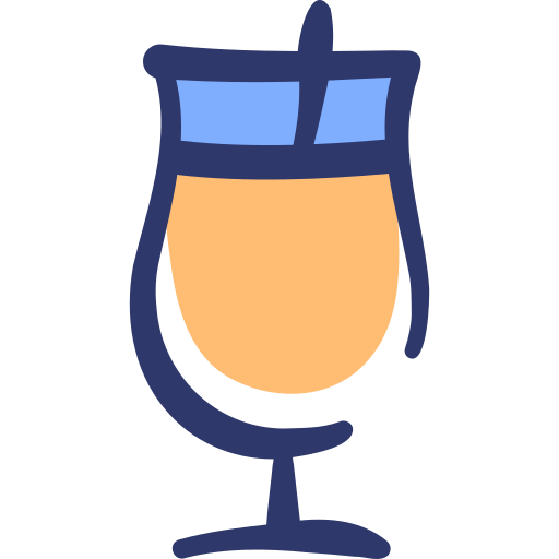 cocktail Basic Hand Drawn Lineal Color icon