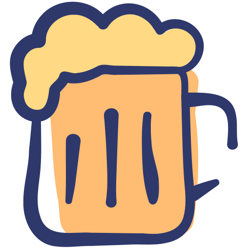 krug bier Basic Hand Drawn Lineal Color icon
