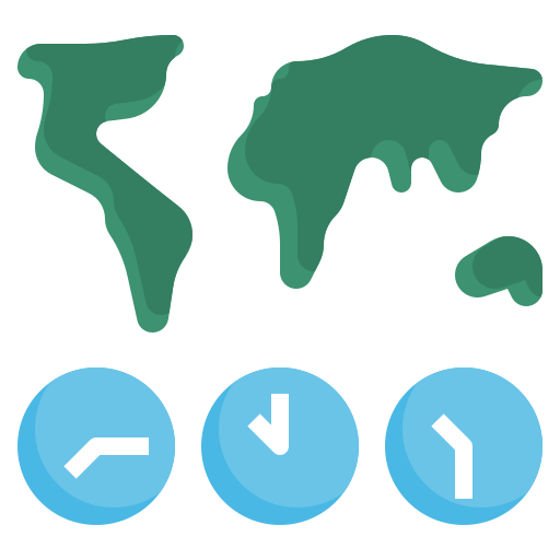 fuseau horaire Surang Flat Icône
