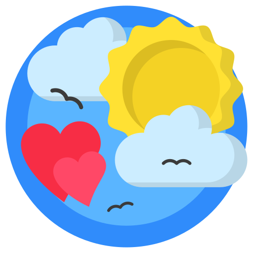 Clouds and sun Generic Circular icon