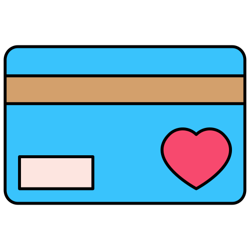 kreditkarte Generic Thin Outline Color icon