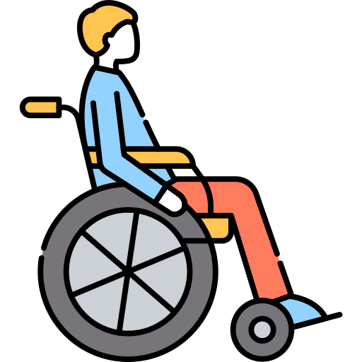 persona discapacitada Generic Outline Color icono