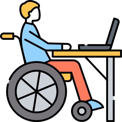 persona discapacitada Generic Outline Color icono