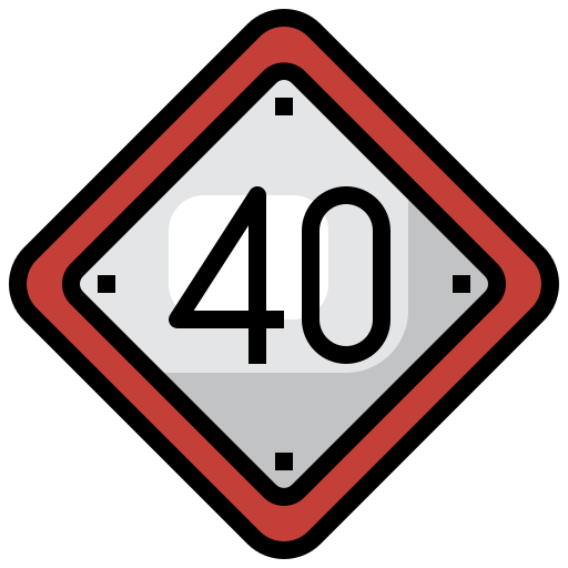Speed limit Surang Lineal Color icon