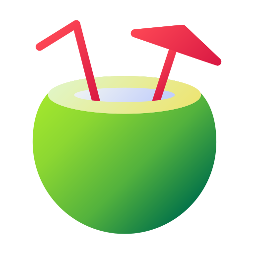 napój kokosowy Generic Flat Gradient ikona