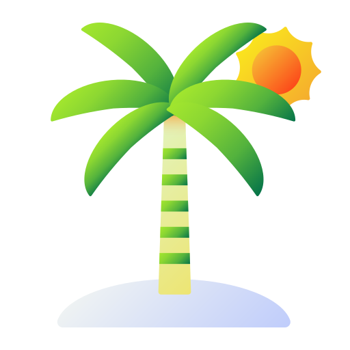 drzewo palmowe Generic Flat Gradient ikona