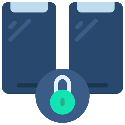 Mobile security Juicy Fish Flat icon