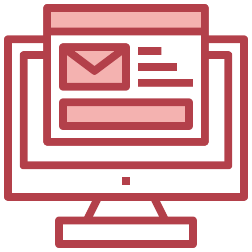 Send mail Surang Red icon