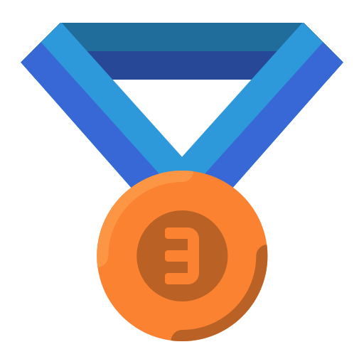 bronzen medaille Generic Flat icoon