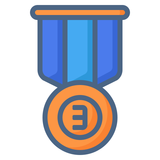 bronzemedaille Generic Outline Color icon