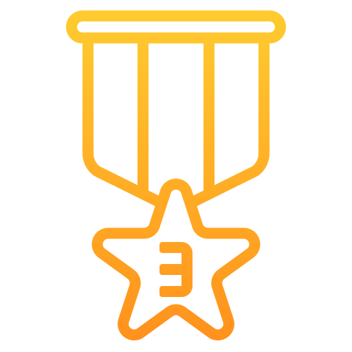medalla estrella Generic Gradient icono
