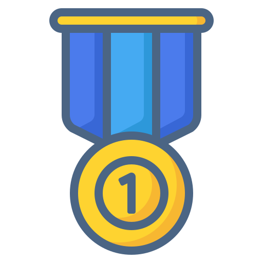 Золотая медаль Generic Outline Color иконка