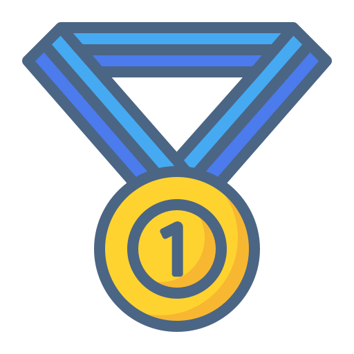 Gold medal Generic Outline Color icon