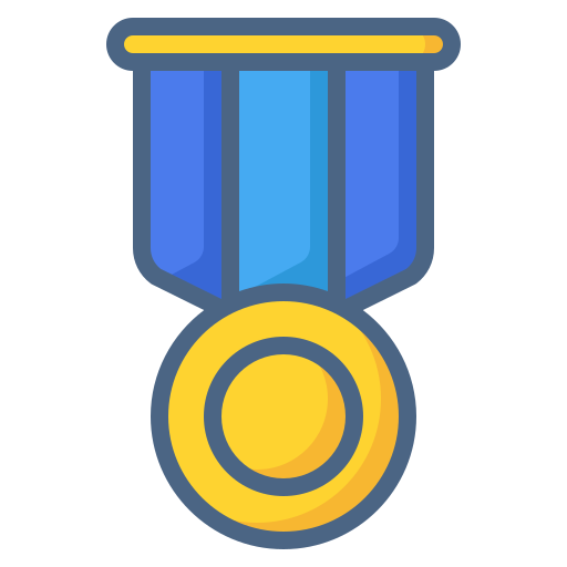 medaglia d'oro Generic Outline Color icona