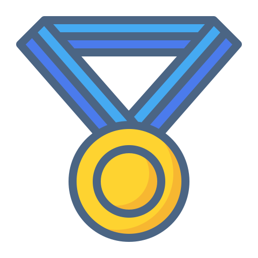 Gold medal Generic Outline Color icon