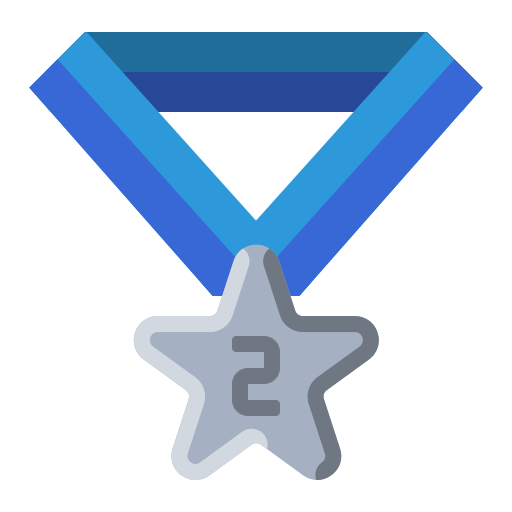 Silver medal Generic Flat icon
