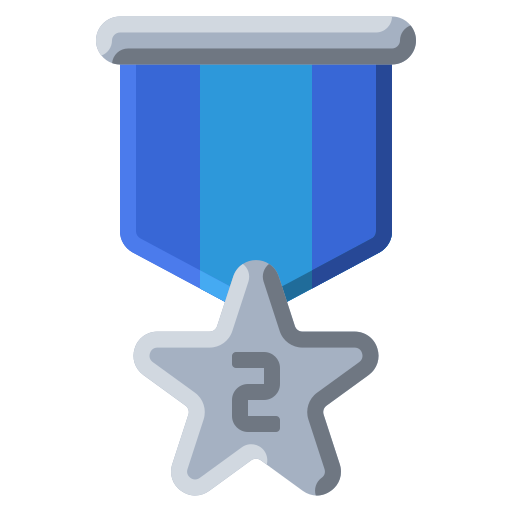 Серебряная медаль Generic Flat иконка
